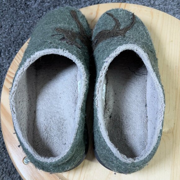 LL Bean Daybreak Scuffs Wool Slipper Womens Sz 8 Moose Slip On Comfort Clog Mule - Picture 5 of 7